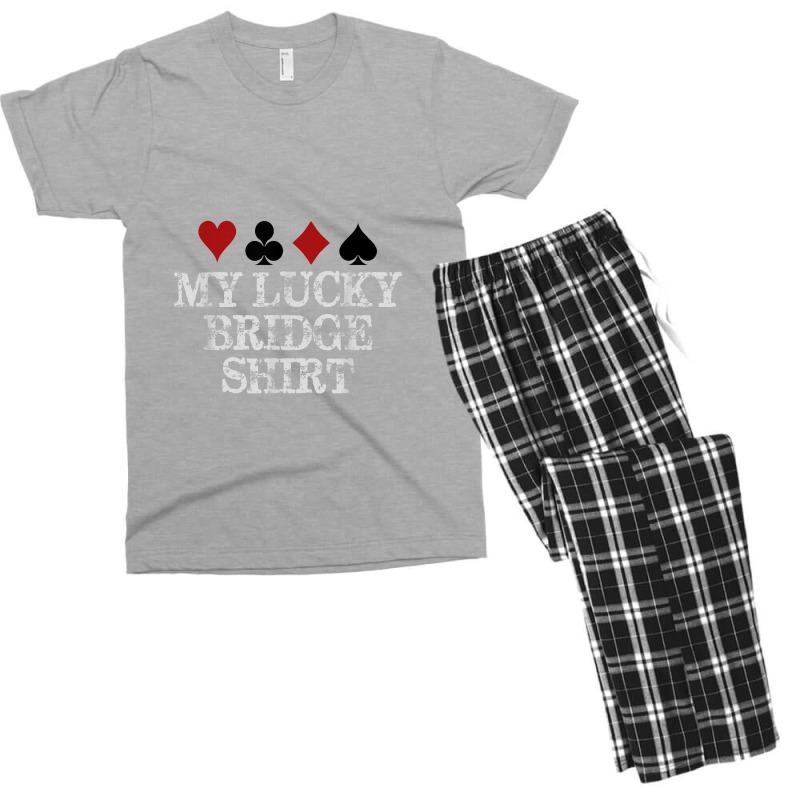 Bridge Player Gifts My Lucky Bridge For Men & Women Men's T-shirt Pajama Set | Artistshot