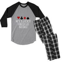 Bridge Player Gifts My Lucky Bridge For Men & Women Men's 3/4 Sleeve Pajama Set | Artistshot