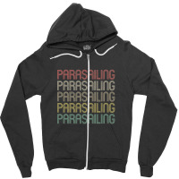 Retro Style Parasailing Design Zipper Hoodie | Artistshot