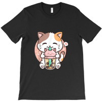 Boba Tea Cat Bubble Tea Cat Milk Tea Kawai Anime Cat T-shirt | Artistshot