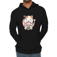 Boba Tea Cat Bubble Tea Cat Milk Tea Kawai Anime Cat Lightweight Hoodie | Artistshot