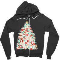 Shiny Ornaments Tree Zipper Hoodie | Artistshot