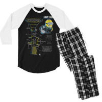 Fart Gun Schematics Portrait Men's 3/4 Sleeve Pajama Set | Artistshot