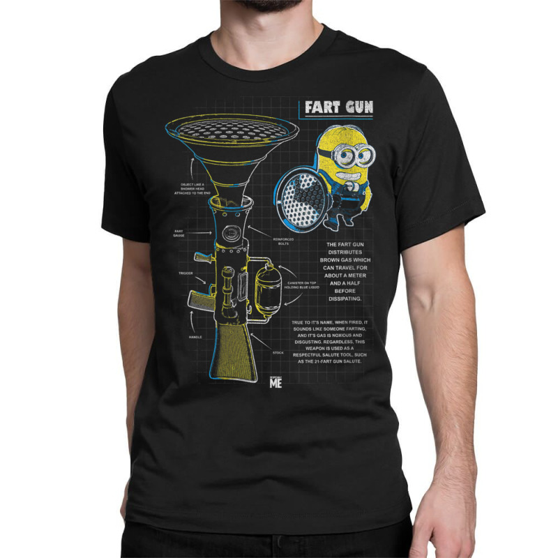 Fart Gun Schematics Portrait Classic T-shirt by BuiDoc | Artistshot