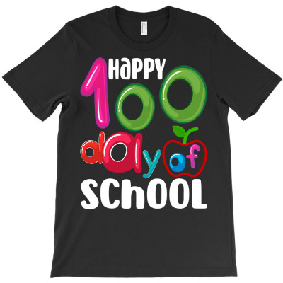 Happy 100 Days Of School For Teacher Students Kids Funny T Shirt T-shirt Designed By Cornie Lindsey