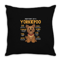 Anatomy Of Yorkiepoo Dog Throw Pillow | Artistshot