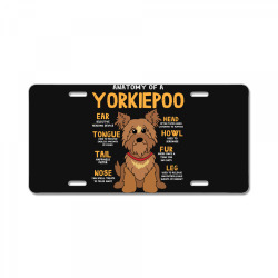 anatomy of yorkiepoo dog License Plate | Artistshot