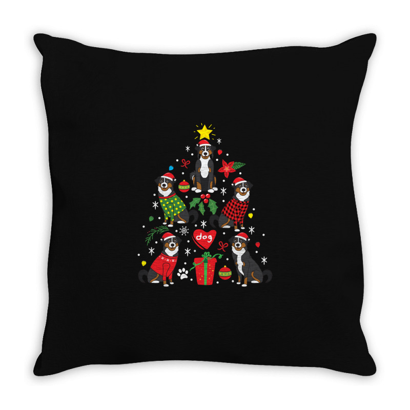Appenzeller Christmas Ornament Tree Throw Pillow | Artistshot