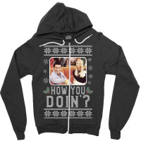 Friends Christma Joey & Phoebe How You Doin' Ugly Sweater Zipper Hoodie | Artistshot