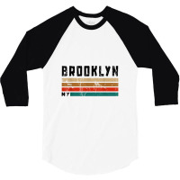 Brooklyn Ny Retro Vintage Gift Men Women Kids 3/4 Sleeve Shirt | Artistshot