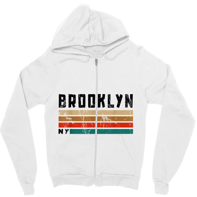 Brooklyn Ny Retro Vintage Gift Men Women Kids Zipper Hoodie | Artistshot