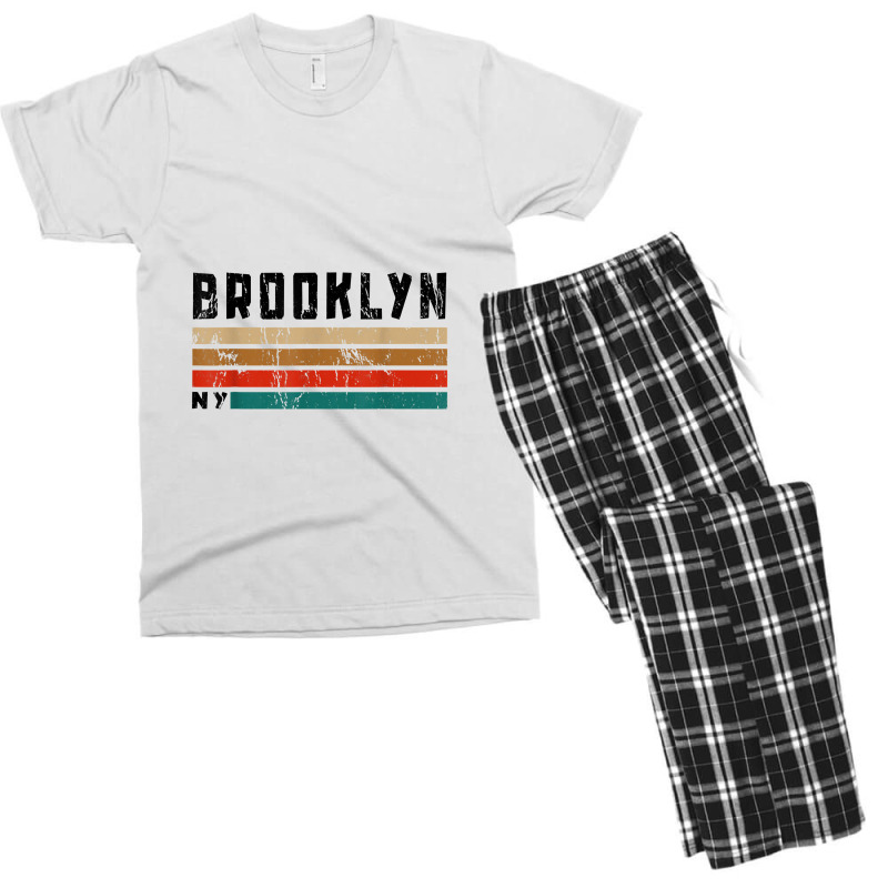 Brooklyn Ny Retro Vintage Gift Men Women Kids Men's T-shirt Pajama Set | Artistshot