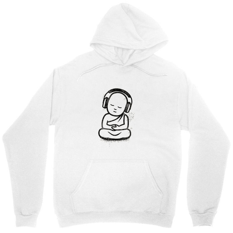 Buddha Headphones Buddhist Monk Dj Music Lover Unisex Hoodie | Artistshot