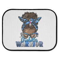 Diabetes Warrior Afro Messy Bun Rear Car Mat | Artistshot