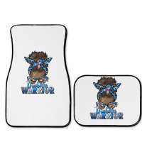 Diabetes Warrior Afro Messy Bun Full Set Car Mats | Artistshot