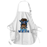 Diabetes Warrior Afro Messy Bun Medium-length Apron | Artistshot