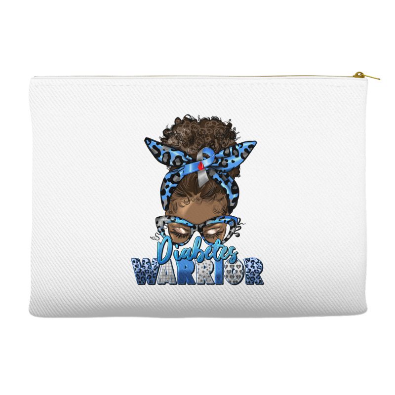 Diabetes Warrior Afro Messy Bun Accessory Pouches | Artistshot