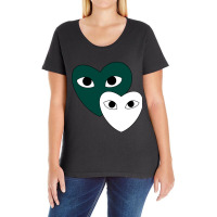 Msu Green And White Hearts Ladies Curvy T-shirt | Artistshot