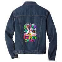 Bunny Eat Chocolate Eggs Will Trade Sister For Easter Candy Men Denim Jacket | Artistshot