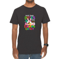 Bunny Eat Chocolate Eggs Will Trade Sister For Easter Candy Vintage T-shirt | Artistshot