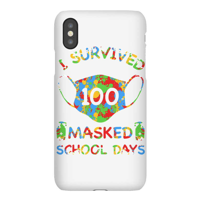 I Survived 100 Masked School Days For Kids Teacher Student T Shirt Iphonex Case | Artistshot