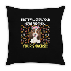 basset hound t  shirt steal heart basset hound 03 t  shirt Throw Pillow | Artistshot
