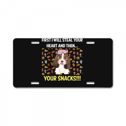 basset hound t  shirt steal heart basset hound 03 t  shirt License Plate | Artistshot
