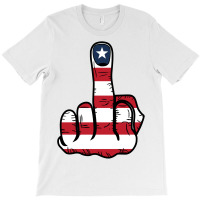 Middle Finger Usa Flag T-shirt | Artistshot