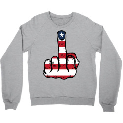 Middle Finger USA Flag Crewneck Sweatshirt | Artistshot