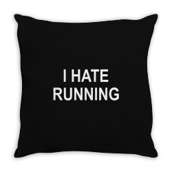 funny, i hate running, popular joke sarcastic family Throw Pillow | Artistshot