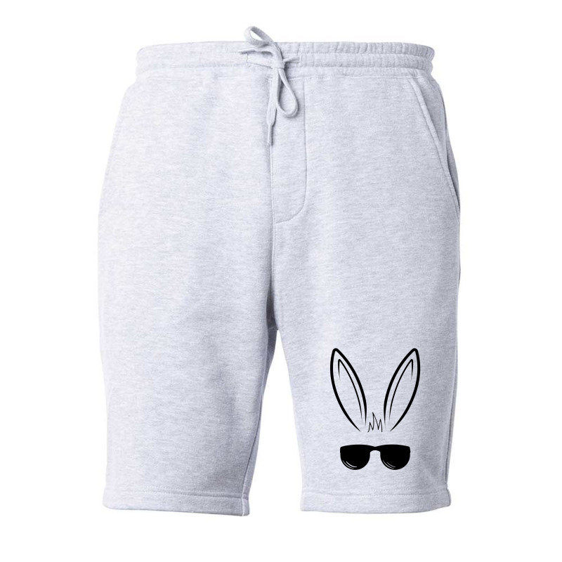 Bunny Face With Sunglasses For Boys Men Kids Easter Day Fleece Short | Artistshot