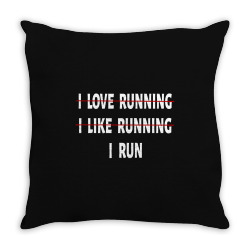i love running i hate running shirt funny running shirt gift Throw Pillow | Artistshot