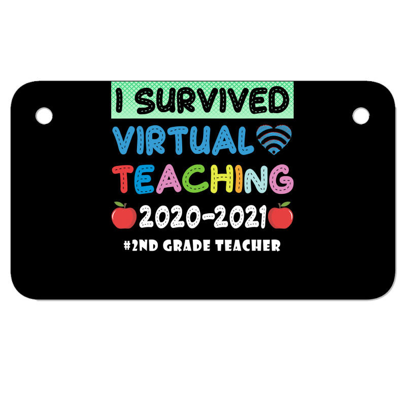 I Survived Virtual Teaching End Of Year Teacher Remote T Shirt Motorcycle License Plate | Artistshot