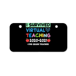i survived virtual teaching end of year teacher remote t shirt Bicycle License Plate | Artistshot