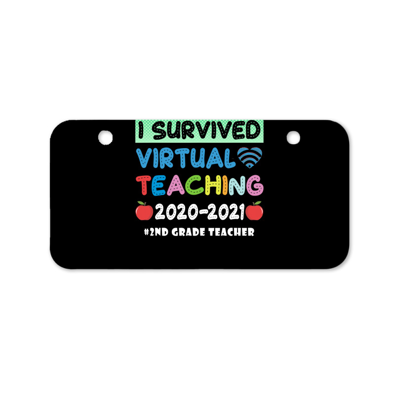 I Survived Virtual Teaching End Of Year Teacher Remote T Shirt Bicycle License Plate | Artistshot