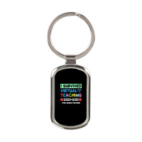 I Survived Virtual Teaching End Of Year Teacher Remote T Shirt Rectangle Keychain | Artistshot