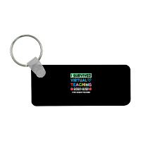 I Survived Virtual Teaching End Of Year Teacher Remote T Shirt Frp Rectangle Keychain | Artistshot