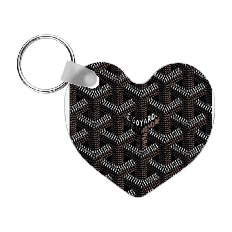 Goyard Geometric Pattern,goyard Skin Logo Frp Heart Keychain | Artistshot