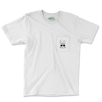 Bunny Face With Sunglasses Easter Day For Boys Men Kids Pocket T-shirt | Artistshot