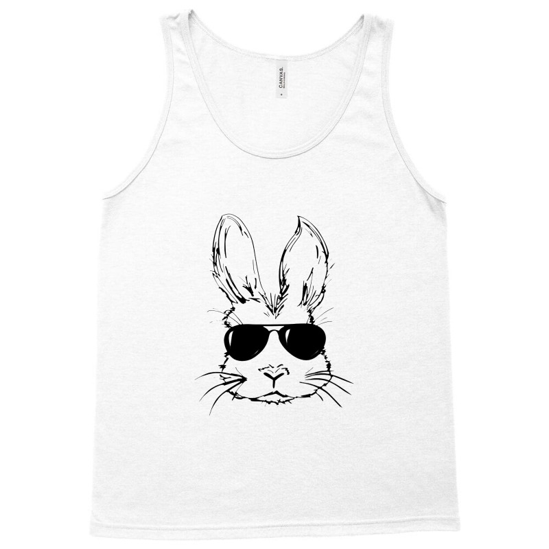 Bunny Face With Sunglasses Easter Day For Boys Men Kids Tank Top | Artistshot