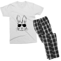 Bunny Face With Sunglasses Easter Day For Boys Men Kids Men's T-shirt Pajama Set | Artistshot