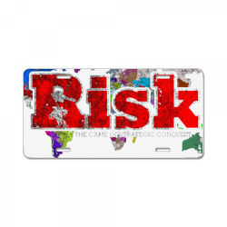 risk, distressed   game night License Plate | Artistshot