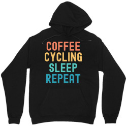 coffee cycling sleep repeat t  shirt coffee cycling sleep repeat   fun Unisex Hoodie | Artistshot