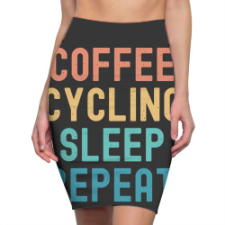coffee cycling sleep repeat t  shirt coffee cycling sleep repeat   fun Pencil Skirts | Artistshot
