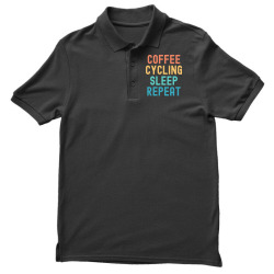 coffee cycling sleep repeat t  shirt coffee cycling sleep repeat   fun Men's Polo Shirt | Artistshot