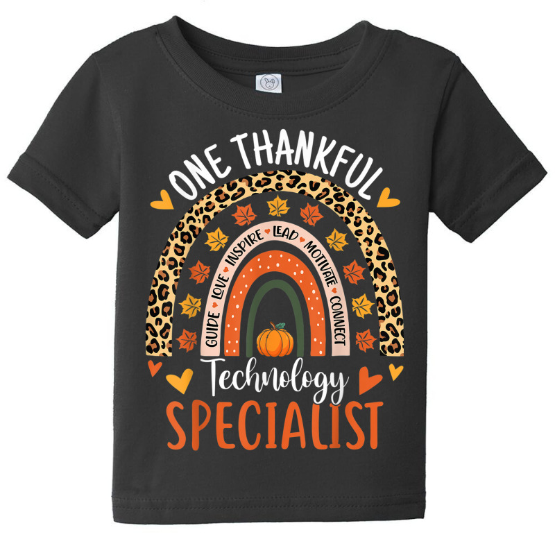 One Thankful Technology Specialist Thanksgiving Stem Teacher Baby Tee by Posh | Artistshot