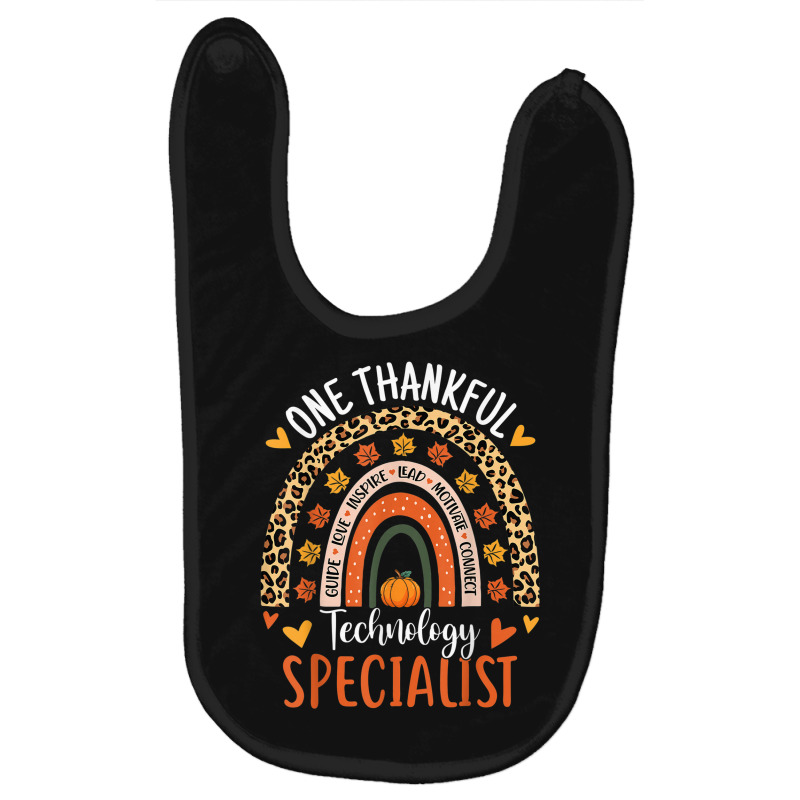 One Thankful Technology Specialist Thanksgiving Stem Teacher Baby Bibs by Posh | Artistshot