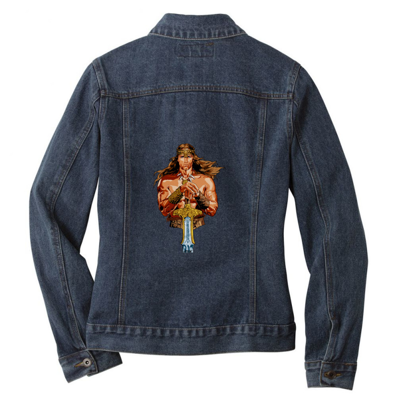 The Barbarian Ladies Denim Jacket by MarkDesharnais | Artistshot