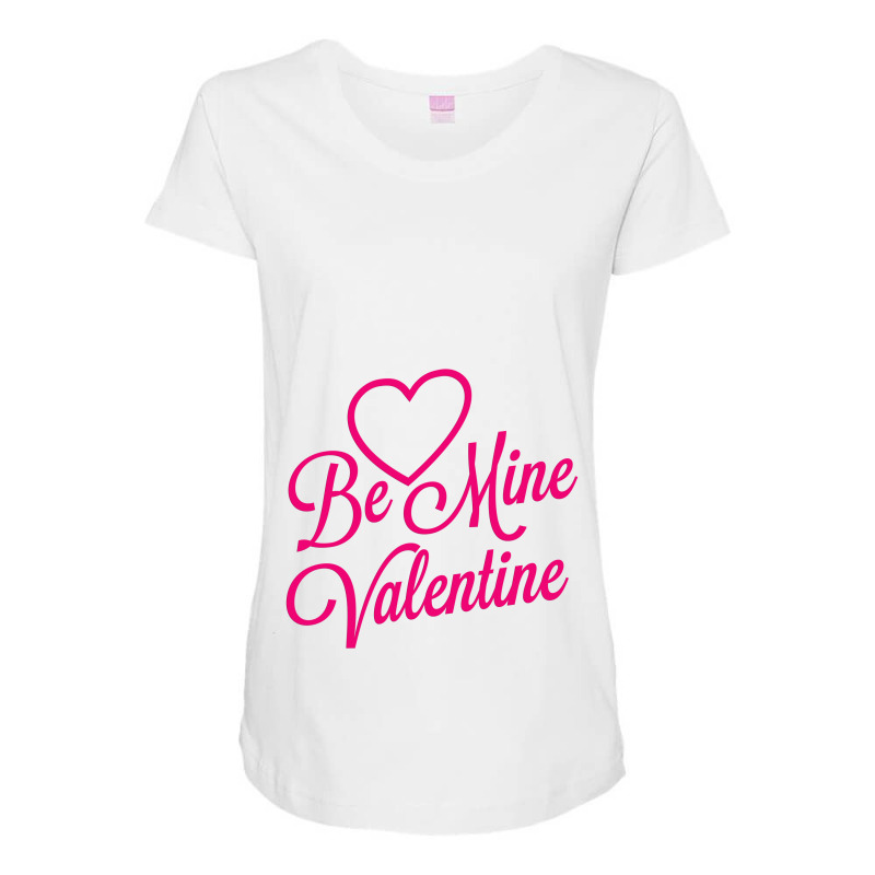 Be Mine Valentine Day Maternity Scoop Neck T-shirt by rolanmarolan | Artistshot