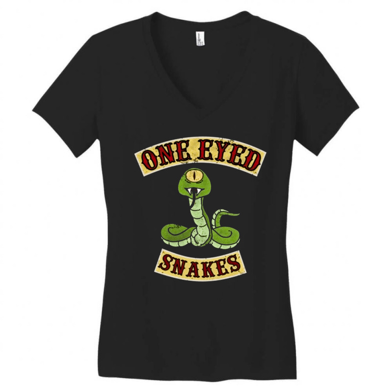 One Eye Snakes, One Eye Snakes Vintage, One Eye Snakes Art, One Eye Sn Women's V-neck T-shirt | Artistshot